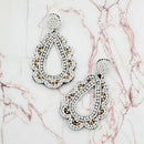 Beaded Tear Drop Shape Western Wholesale Western Earrings E2653