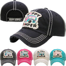 Happy Camper Design Western Accent Wholesale Vintage Caps c2007g