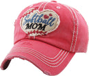 Softball Mom Design Western Accent Wholesale Vintage Caps C2001p