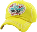 Softball Mom Design Western Accent Wholesale Vintage Caps C2001p