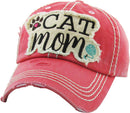 Cat Mom Design Western Accent Wholesale Vintage Caps C2024-3