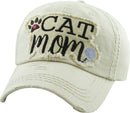 Cat Mom Design Western Accent Wholesale Vintage Caps C2024-3