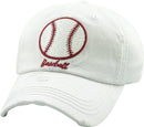 Baseball Design Accent Western Accent Wholesale Vintage Caps C2051t