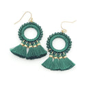 Small Tassel  w/ bead Accent Earrings E2014