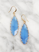 Leaf Cut Crystal Accent Earrings E2041