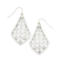 Filigree Accent Metal Earrings  E2045
