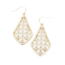 Filigree Accent Metal Earrings  E2046