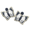 Butterfly Design Accent Earrings  E2049