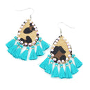 Leopard & Tassel Accent Small Earrings E2076
