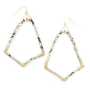 Animal Printed Leather Wrapped Earrings E2085