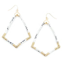 Animal Printed Leather Wrapped Earrings E2086