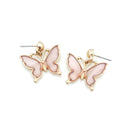 Butterfly w/ Shell Accent Post Earrings E2090