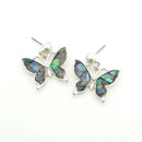 Butterfly w/ Shell Accent Post Earrings E2090