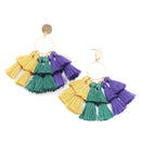 Mardigra Themed Tassel Earrings E2092
