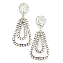 Epoxy Crystal Embedded Post Earrings E2099