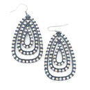 Epoxy Crystal Embedded Earrings E2107