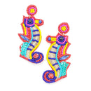 Seahorse Animal Design Accent Post Earrings E2130
