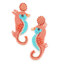 Seahorse Animal Design Accent Post Earrings E2131