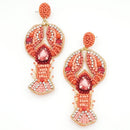 Sea Life Accent Lobster Earrings E2133