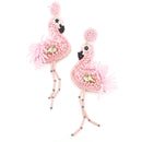 Flamingo Bird  Animal Design Accent Earrings E2136