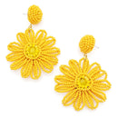 New Floral Drop Post Earrings E2140