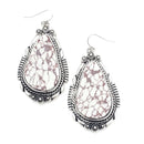 Turquoise Like Stone Accent Earrings E2166