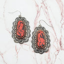Turquoise Like Stone Accent Post Earrings E2179