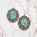 Turquoise Like Stone Accent Post Earrings E2180