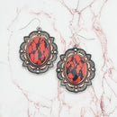 Turquoise Like Stone Accent Post Earrings E2181