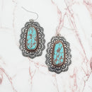 Turquoise Like Stone Accent Post Earrings E2183