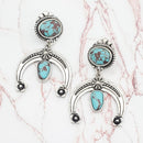 Turquoise Like Stone Accent Post Earrings E2186