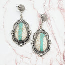 Turquoise Like Stone Accent Post Earrings E2190