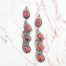 Turquoise Like Stone Accent  Earrings E2194