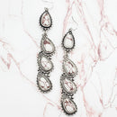 Turquoise Like Stone Accent  Earrings E2193