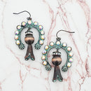 Turquoise Like Stone Accent  Earrings E2195