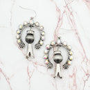 Turquoise Like Stone Accent  Earrings E2197