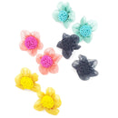 Floral Material & Bead Post Earrings E2153