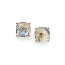 Large Crystal Cube Accent Post Earrings E2213