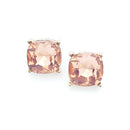 Large Crystal Cube Accent Post Earrings E2216