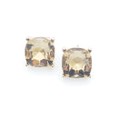 Large Crystal Cube Accent Post Earrings E2217