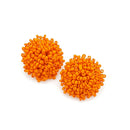 Beaded Button Accent Post Earrings E2223