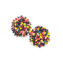 Beaded Button Accent Post Earrings E2224