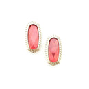 Oval Stone Accent Post Earrings E2238