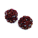 Beaded Ball Accent Post Earrings  E2242