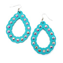 Wooden Cut out Accent Earrings  E2244