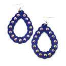 Wooden Cut out Accent Earrings  E2245