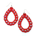 Wooden Cut out Accent Earrings  E2246