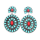 Turquoise Like Stone Accent Post Earrings E2247