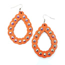 Wooden Cut out Accent Earrings  E2247