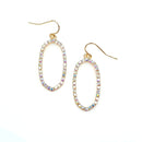 Crystal Embedded Cut out Earrings E2249